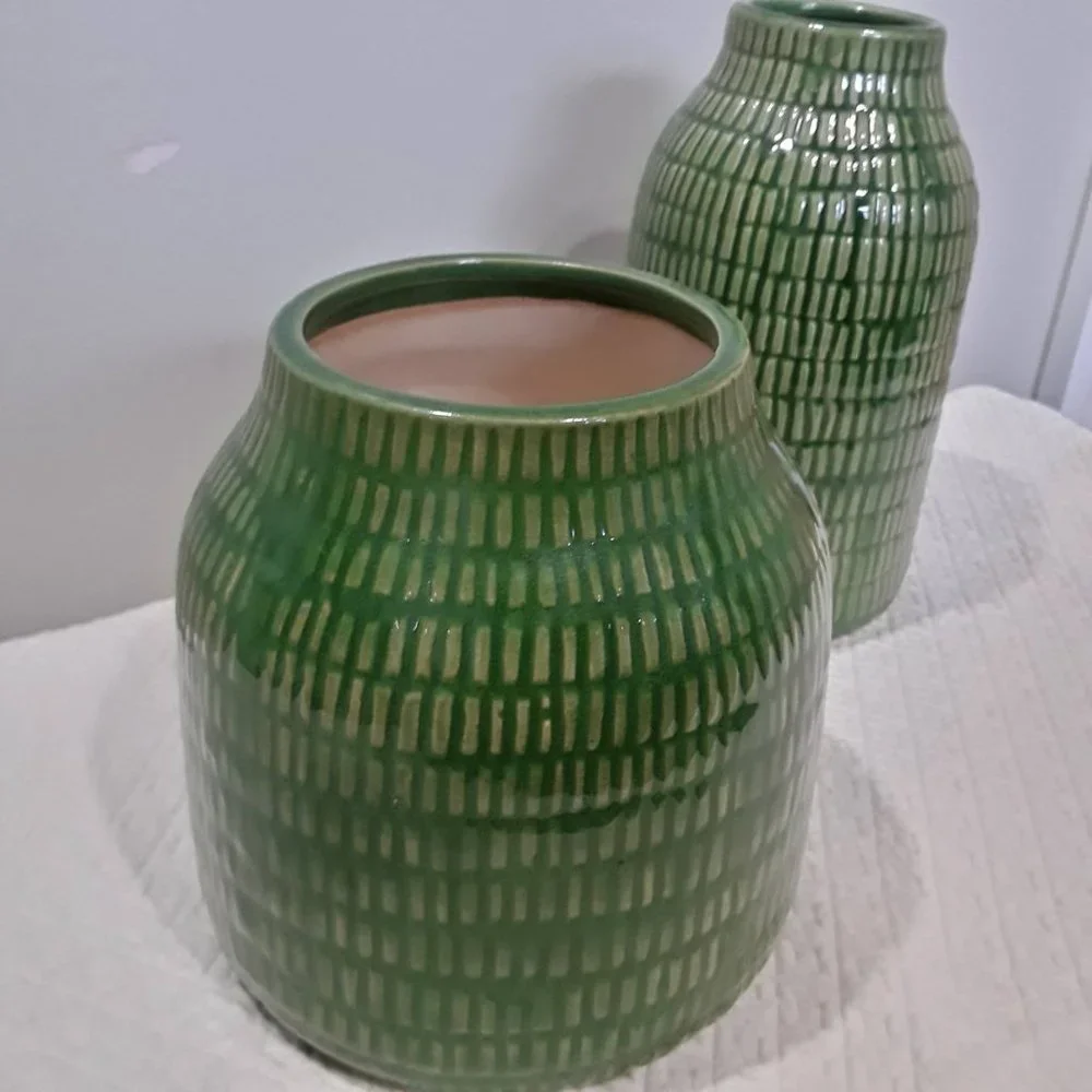 Crate & Barrel Verde Small Vase